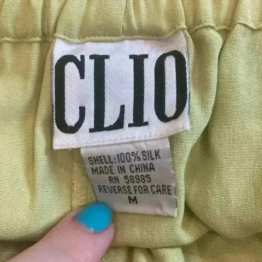 ⭐️ Clio high rise light green silk shorts in size medium - Picture 3 of 3